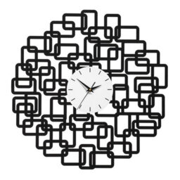 Orsina Black Iron Squares Design Wall Clock