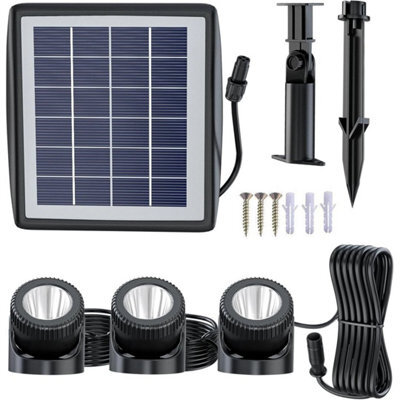 3 In 1 Colourful Led Solar Light Rgb Changing Submersible Lamp Underwater Garden Pool Pond Lights - image 1