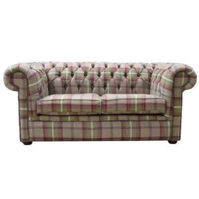 Chesterfield Original Tartan 2 Seater Sofa Balmoral Heather Fabric In Classic Style - image 1