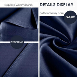 Ameha Bedding Pillowcase-Plain Dyed Navy Breathable Envelope Durable Pillow Cover 2 Pair (50 X 75 Cm) Pillow Covers - thumbnail 6