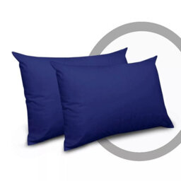 Ameha Bedding Pillowcase-Plain Dyed Navy Breathable Envelope Durable Pillow Cover 2 Pair (50 X 75 Cm) Pillow Covers - thumbnail 7