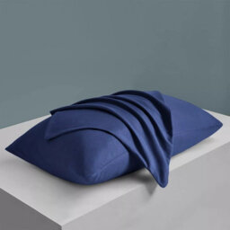 Ameha Bedding Pillowcase-Plain Dyed Navy Breathable Envelope Durable Pillow Cover 2 Pair (50 X 75 Cm) Pillow Covers - thumbnail 4