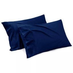 Ameha Bedding Pillowcase-Plain Dyed Navy Breathable Envelope Durable Pillow Cover 2 Pair (50 X 75 Cm) Pillow Covers - thumbnail 3