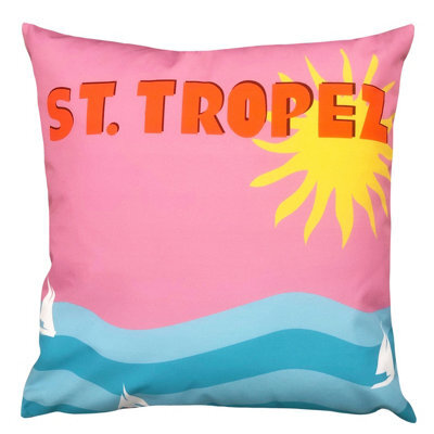 Evans Lichfield Tropez Uv & Water Resistant Outdoor Polyester Filled Cushion - image 1