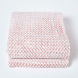 Homescapes Pastel Pink Mora Faux Fur Velvet Throw  200 X 230 Cm - thumbnail 2