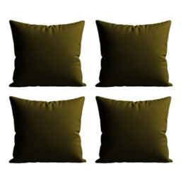Waterproof Outdoor Garden Cushion Covers Patio Cushion Cover Cases Square Pack Of 4 Brown 60Cm X 60Cm - thumbnail 1