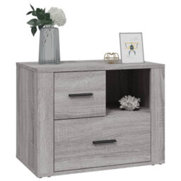 Berkfield Bedside Cabinet Grey Sonoma 60X36X45 Cm Engineered Wood - thumbnail 4