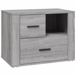 Berkfield Bedside Cabinet Grey Sonoma 60X36X45 Cm Engineered Wood - thumbnail 2