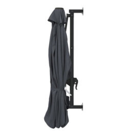 Vidaxl Wall-Mounted Garden Parasol With Metal Pole 300 Cm Anthracite - thumbnail 5