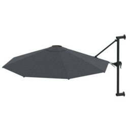 Vidaxl Wall-Mounted Garden Parasol With Metal Pole 300 Cm Anthracite - thumbnail 2