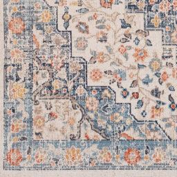 Livabliss Huntington Beach-Vintage Blue Beige Orange In- & Outdoor Rug 200 X 275 Cm Easy Care, Non Shedding - thumbnail 7