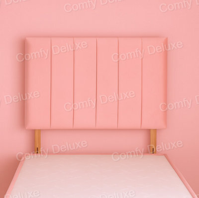 Comfy Deluxe Pink Plush Velvet 6Ft Superking   Headboard 26 Inches