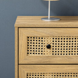 Homcom Chest Of Drawers, 4 Drawer Unit Storage Organiser With Rattan Element - thumbnail 7