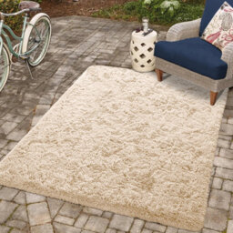 Ameha Non Slip Fluffy Shaggy Rug Indoor/outdoor Floor Mat 80 X 150 Cm  Area Bedroom Living Room Beige Rugs - thumbnail 7