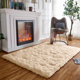 Ameha Non Slip Fluffy Shaggy Rug Indoor/outdoor Floor Mat 80 X 150 Cm  Area Bedroom Living Room Beige Rugs - thumbnail 2