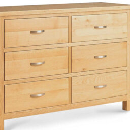 London Oak Large 6 Drawer Chest Fully Assembled - By Roseland Furniture - thumbnail 6