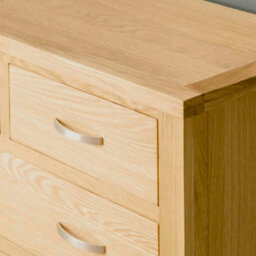 London Oak Large 6 Drawer Chest Fully Assembled - By Roseland Furniture - thumbnail 8