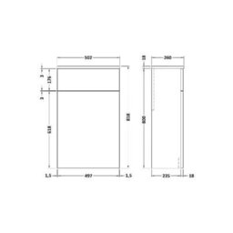 Nuie 500 Wc Unit Premium Vanity Unit - thumbnail 3
