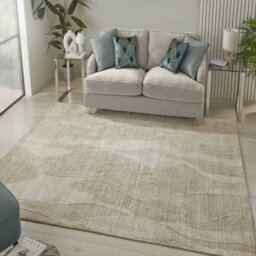 Beige Wool Abstract Luxurious Modern Easy To Clean Abstract Dining Room Bedroom And Living Room Rug -170Cm X 240Cm - thumbnail 1