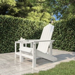Walplus Outdoor Durable Garden Adirondack Chair Hdpe White - thumbnail 1