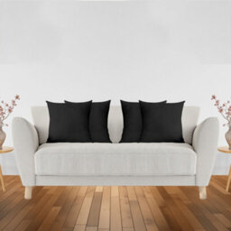 Neel Blue 220Gsm Crushed Velvet Square Cushion Covers, Set Of 2 Black Grey Pillow Case, 45Cm X 45Cm - thumbnail 7