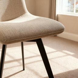 Home Source Ashford Pair Of Modern Beige Fabric Dining Chairs - thumbnail 2