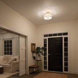 Luminosa Lighting Elstead Lacey 3 Light Semi-Flush Mount, Antique Pewter, E27 - thumbnail 4