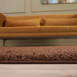 The Rugs Brown Soft Plain Design Fluffy Shaggy Rugs And Runners High Pile Living Room Kitchen Hallway 380 - thumbnail 4