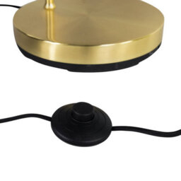 First Choice Lighting Victoria - Satin Brass Floor Lamp With Frosted Glass Shade - thumbnail 6