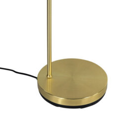 First Choice Lighting Victoria - Satin Brass Floor Lamp With Frosted Glass Shade - thumbnail 5