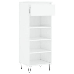 Walplus Shoe Cabinet High Gloss White 40X36X105 Cm Engineered Wood - thumbnail 6