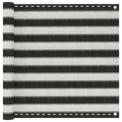 Berkfield Balcony Screen Hdpe 90X400 Cm Anthracite And White - image 1