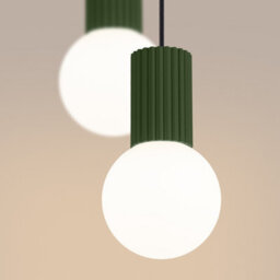 Sollux Lighting Halo Aluminum/glass Olive Green 2 Lights Modern Pendant Lamps - thumbnail 4