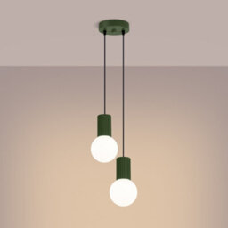 Sollux Lighting Halo Aluminum/glass Olive Green 2 Lights Modern Pendant Lamps - thumbnail 3