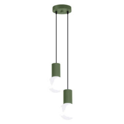 Sollux Lighting Halo Aluminum/glass Olive Green 2 Lights Modern Pendant Lamps - thumbnail 1
