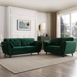 Home Detail Mona 3 Seater Sofa, Green Velvet - thumbnail 4