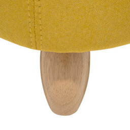 Beliani Pig-Shaped Kids Stool Yellow Polyester Upholstery Rubberwood Legs 50X32X35Cm - thumbnail 8