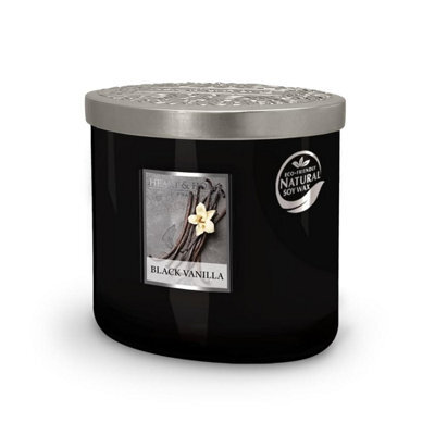 Heart and Home Heart & Home Black Vanilla Twin Wick Ellipse Soy Candle - 40 Hours Burn - image 1