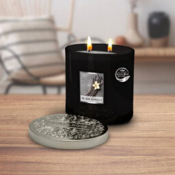 Heart and Home Heart & Home Black Vanilla Twin Wick Ellipse Soy Candle - 40 Hours Burn - thumbnail 2