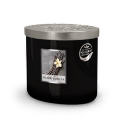 Heart and Home Heart & Home Black Vanilla Twin Wick Ellipse Soy Candle - 40 Hours Burn