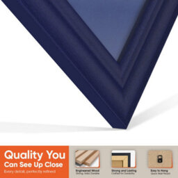 "16X16"" Purple Classic Vinyl Record Frame With Blue Mount For 12 Inch Lp Disc - Ak Frames" - thumbnail 3
