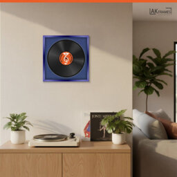 "16X16"" Purple Classic Vinyl Record Frame With Blue Mount For 12 Inch Lp Disc - Ak Frames" - thumbnail 5