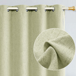 Happy Homewares Mint Green Lined Blackout Eyelet Curtains - 46 X 63 Inch Drop - Pair - thumbnail 2