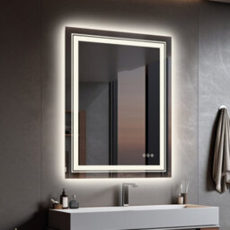 Luvodi 500X700mm Led Bathroom Mirror Front Light And Backlit Vanity Mirror Anti-Fog Wall Mounted - thumbnail 6
