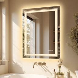 Luvodi 500X700mm Led Bathroom Mirror Front Light And Backlit Vanity Mirror Anti-Fog Wall Mounted - thumbnail 1