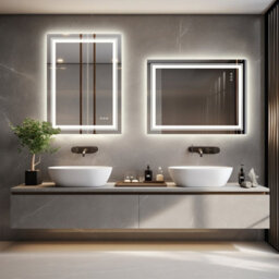 Luvodi 500X700mm Led Bathroom Mirror Front Light And Backlit Vanity Mirror Anti-Fog Wall Mounted - thumbnail 8