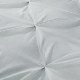 Serene Lara Luxury Silver Ruched Duvet Cover Set - thumbnail 3