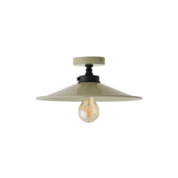 Valuelights Hampstead Green Rolled Edge Tapered Flush Ceiling Light - thumbnail 2