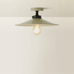 Valuelights Hampstead Green Rolled Edge Tapered Flush Ceiling Light - thumbnail 6