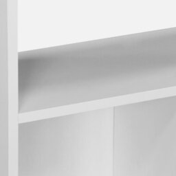 Sweeek. 3-Shelf Bookcase With 6 Compartments Pieter White 83X23X80 Cm - thumbnail 4